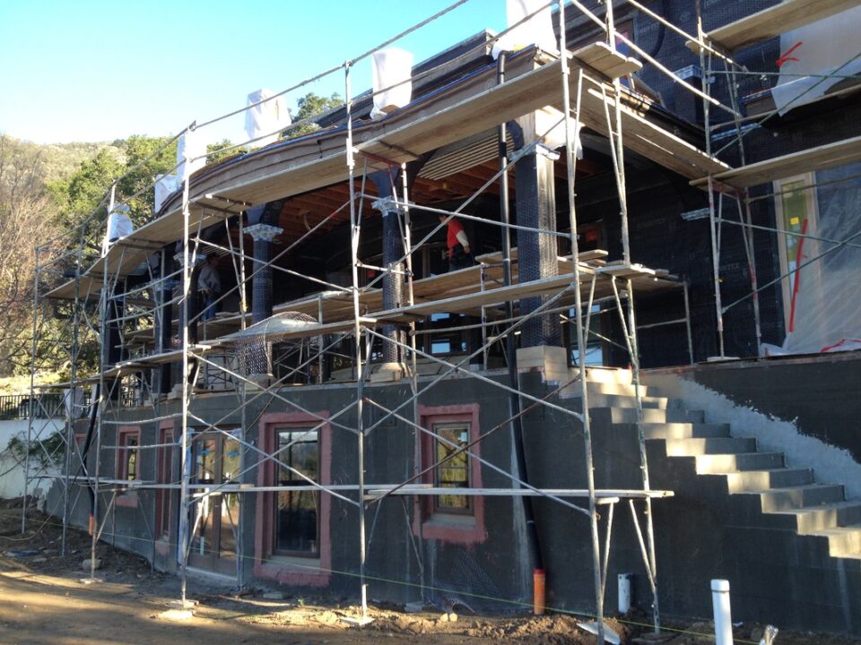 Exterior construction of house