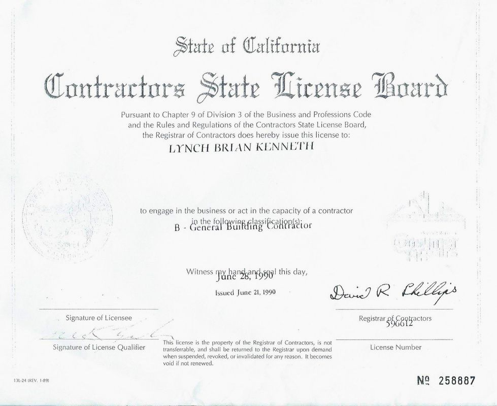 Contractor License
